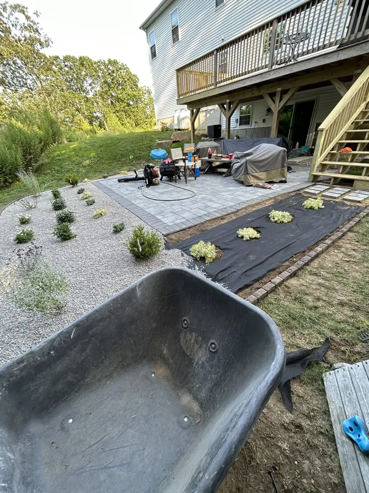 Affordable landscape installation for homes in Ledyard, CT by Falcone Landscape Design & Maintenance