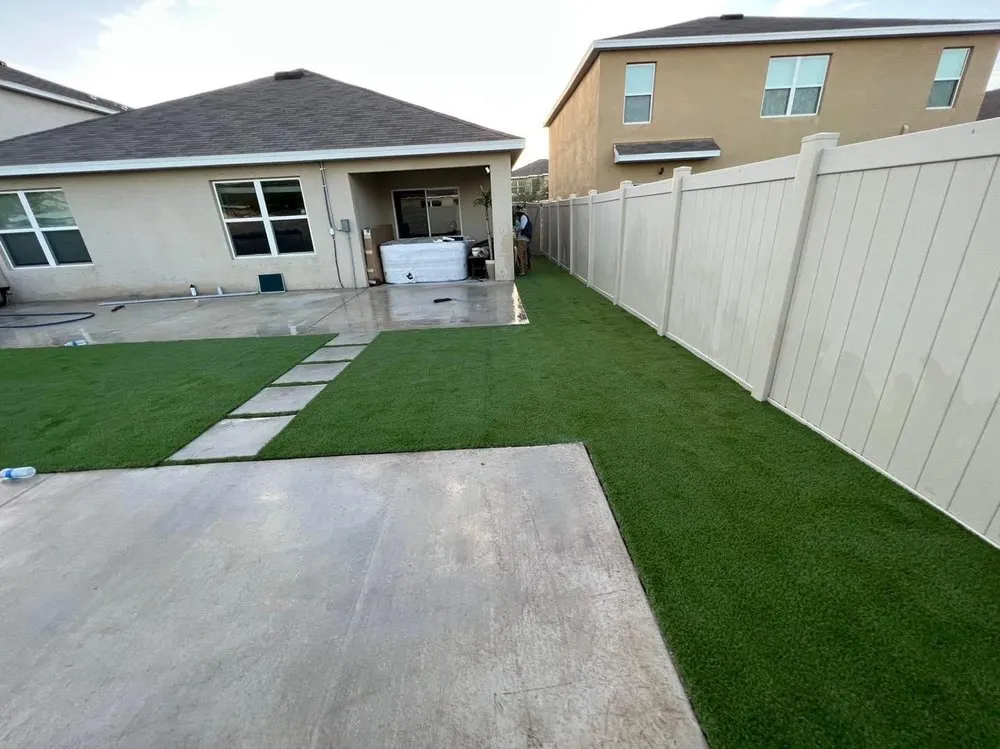 Professional residential landscaping with custom design in Houston, TX by Fall Landscape & Tree Service