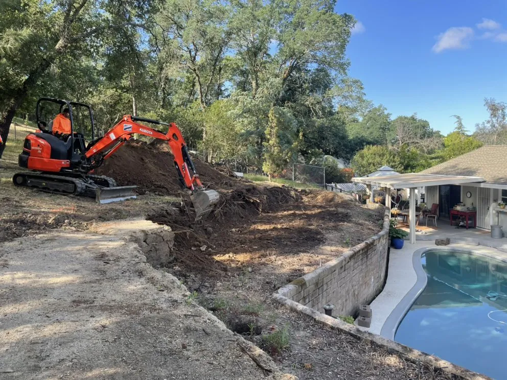 Custom residential landscaping with custom design in Fair Oaks, CA by Fallen Leaf Construction