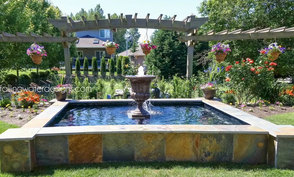 Professional garden landscaping in Monroe, WA by Falling Water Designs