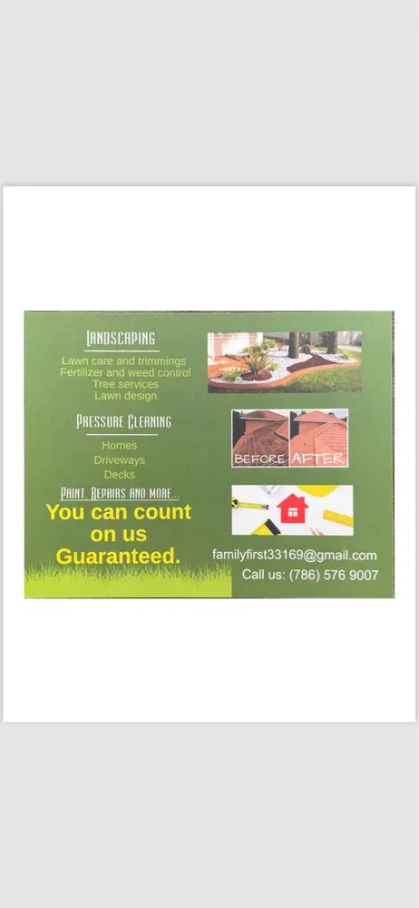 Trusted landscape installation in Miami Gardens, FL by Family First