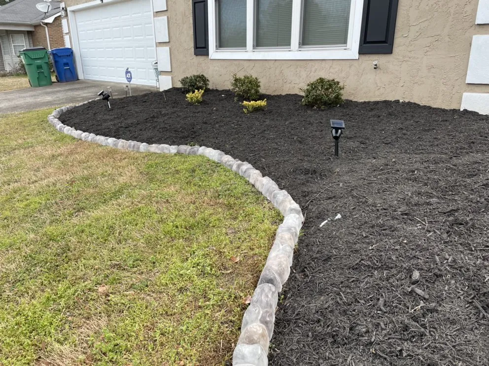 Custom yard cleanup service with custom design in Fayetteville, GA by Family Lawn Services