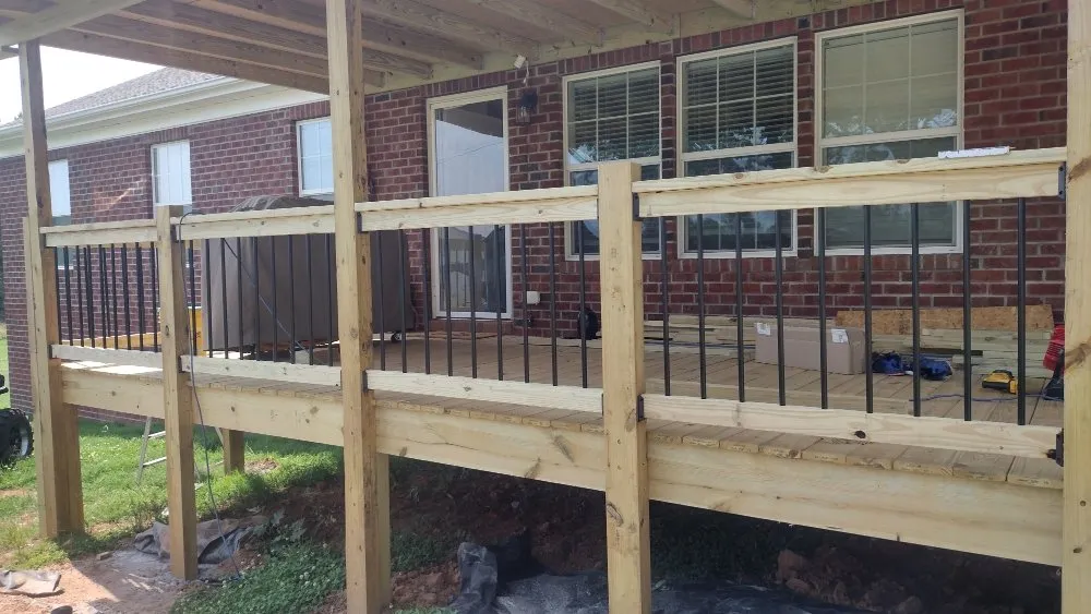 Custom outdoor landscaping in Clover, SC by Family Man's Construction & Home Service's