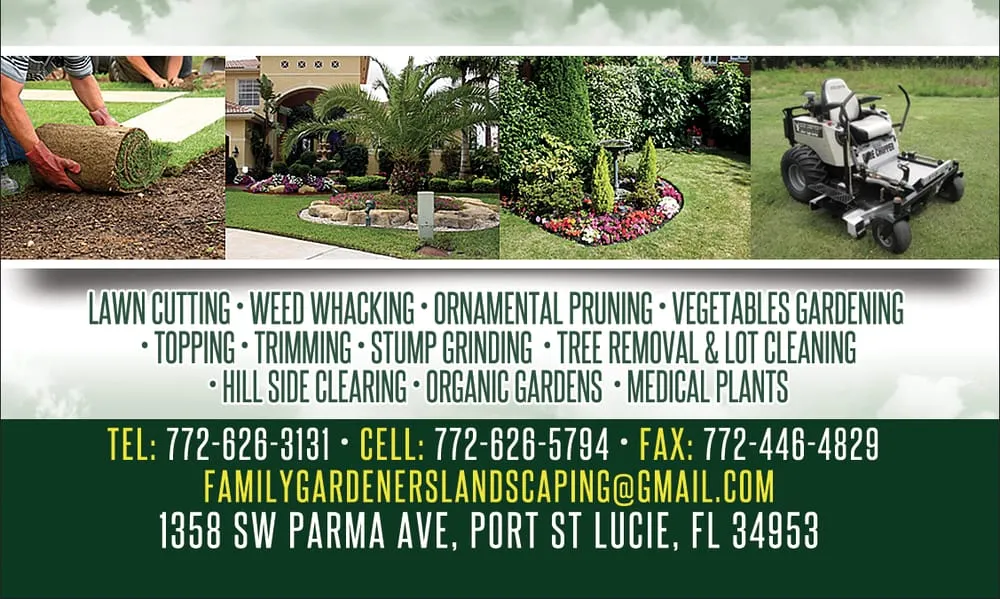 Professional outdoor landscaping in Port St Lucie, FL by Family's Gardeners & Landscapers