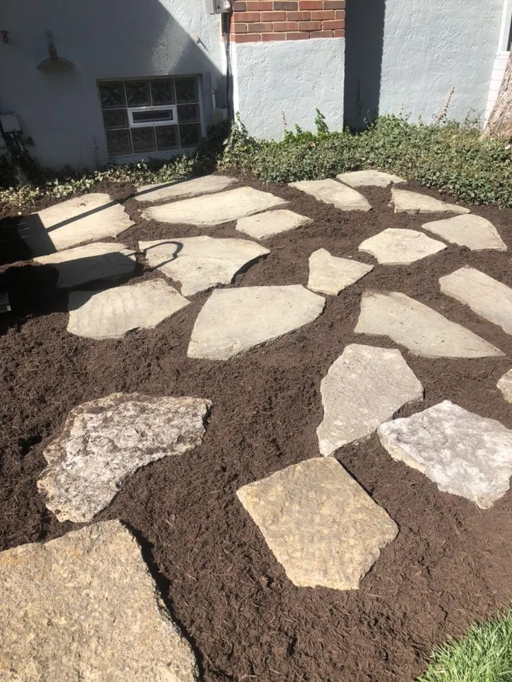 Affordable garden landscaping with custom design in Cincinnati, OH by Farleyx2 Lawn Service