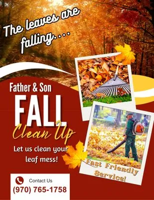 Father & Son Fall Clean Up Logo