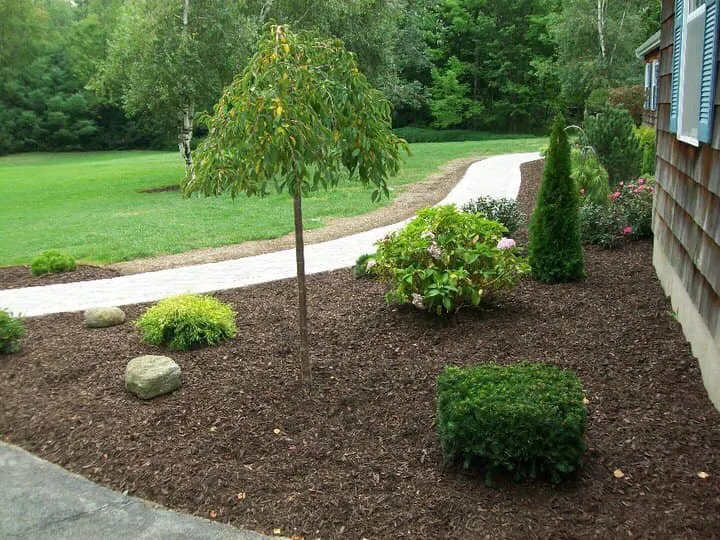 Professional yard cleanup service with custom design in Lower Salford Township, PA by Father & Son Lawn Care