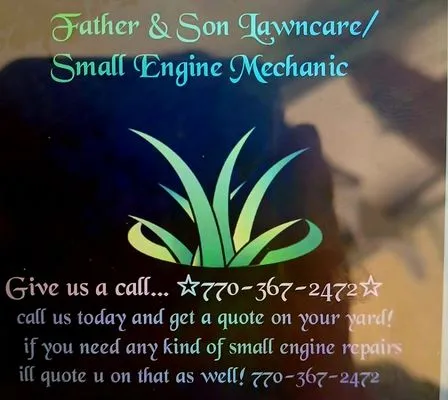 Father & Son Lawncare Mobile Mechanic Logo