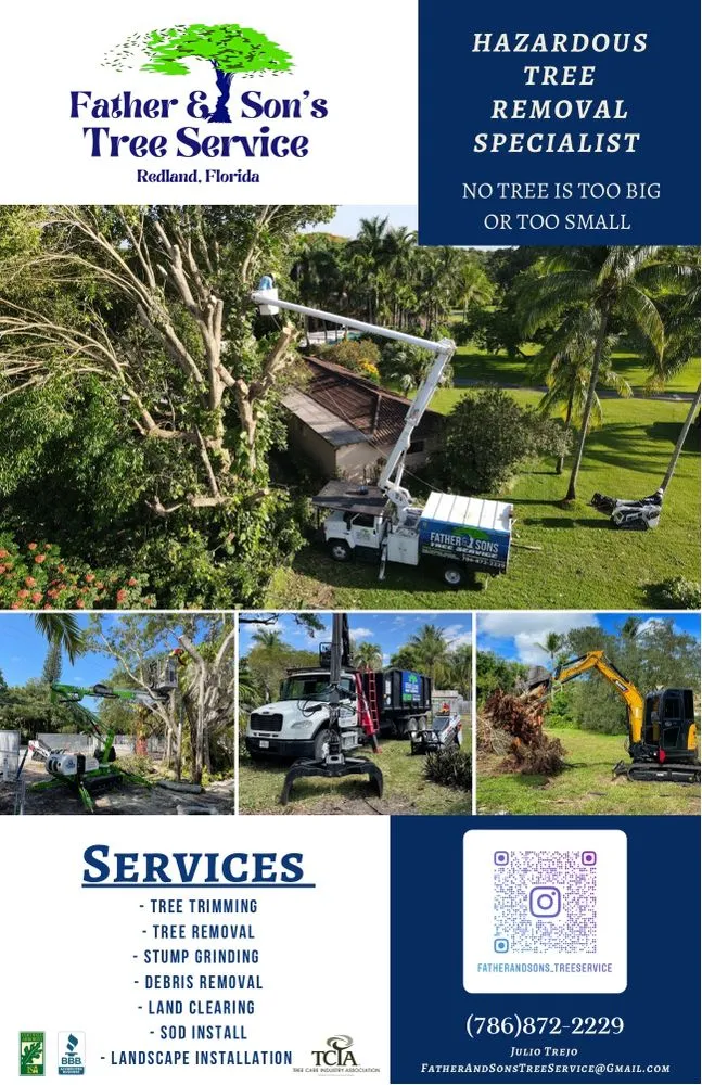 Custom yard maintenance in Homestead, FL by Father & Sons Tree Service
