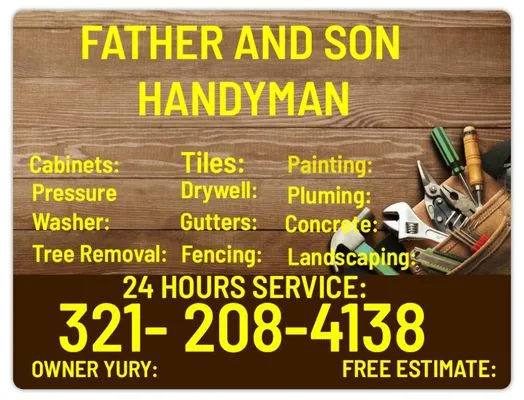 Father and son handyman Logo