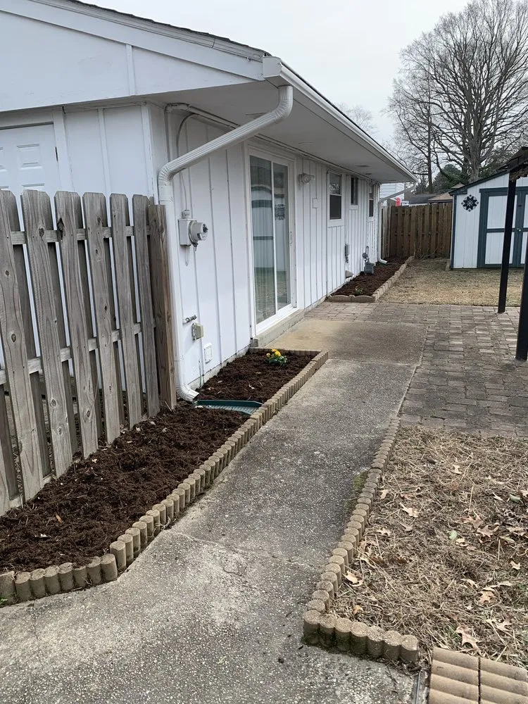 Affordable landscape installation in Hampton, VA by Father and Son Landscaping