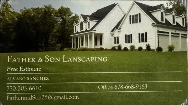 Father and son landscaping Logo