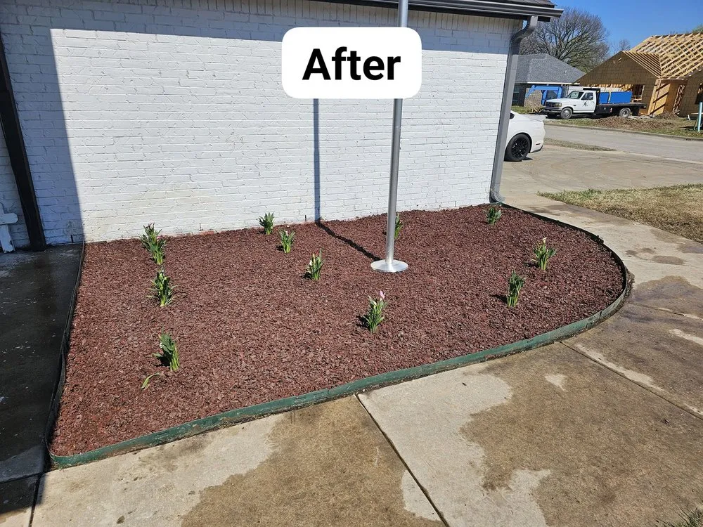 Affordable yard cleanup service with custom design across Copan, OK - Father and Son Lawn Care