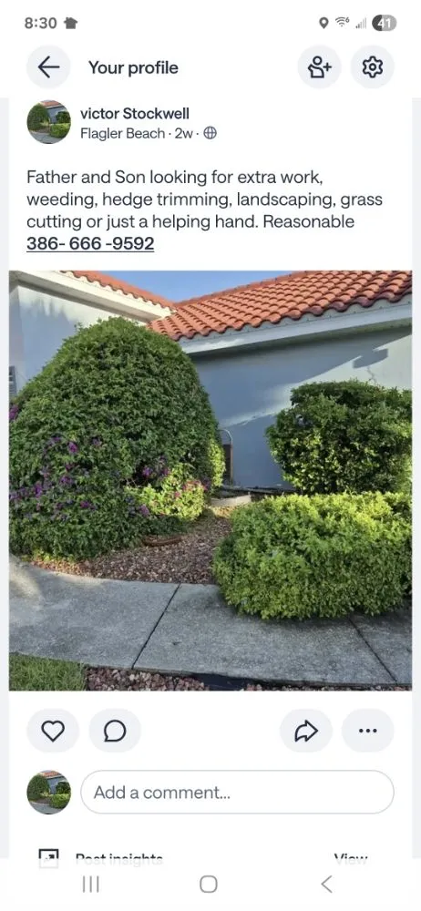 Affordable lawn care service in Flagler Beach, FL by Father and Son Maintenance