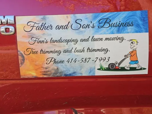 Father and Son's Landscaping Logo
