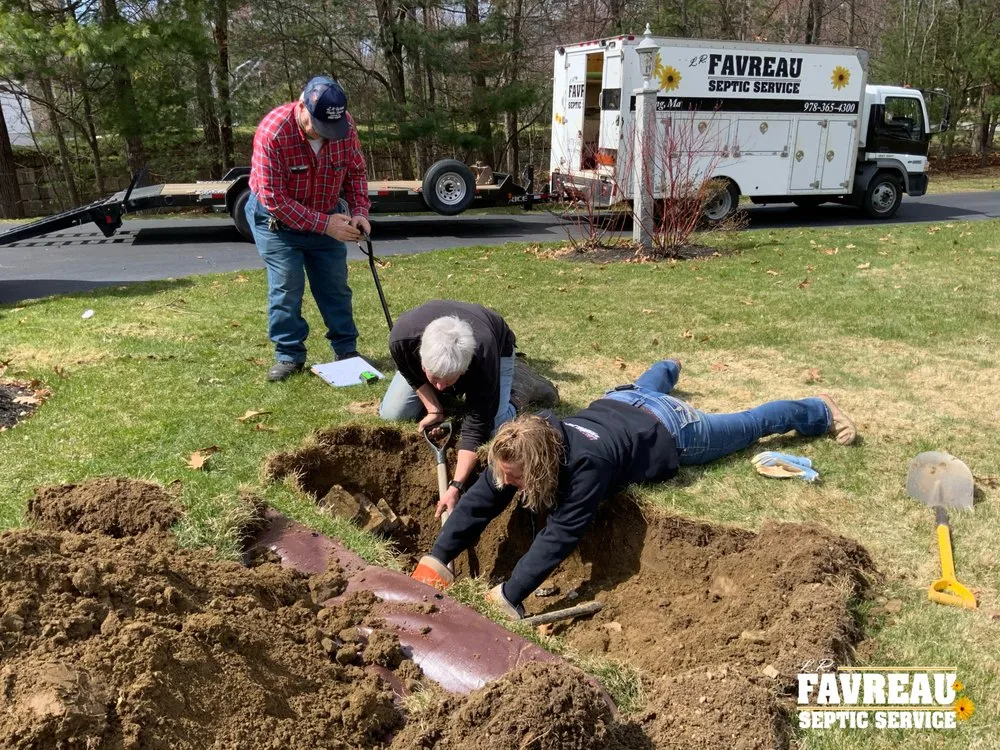 Reliable outdoor landscaping for homes in Sterling, MA by Favreau L R Septic Service