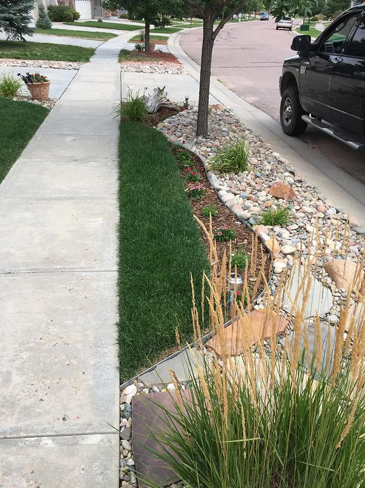 Custom landscape design with custom design in Colorado Springs, CO by F&B Landscaping