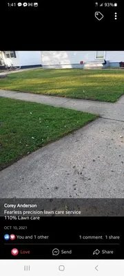 Fearless Precision Lawn Care Logo