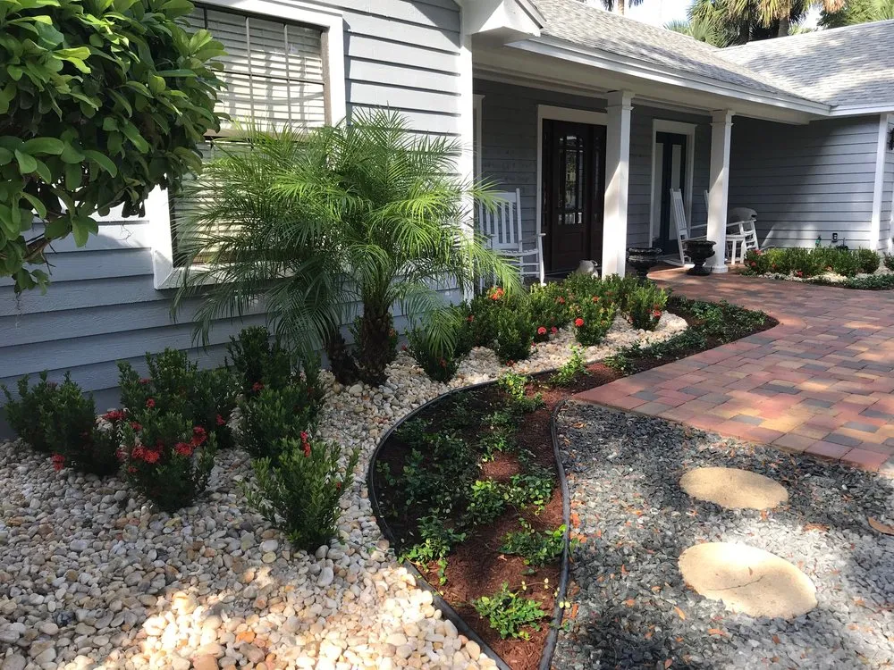 Custom landscape installation for homes in Ormond Beach, FL by Feathercut Nursery & Design