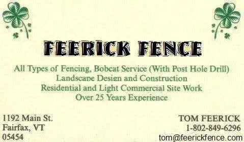 Local landscape design in Fairfax, VT by Feerick Fences