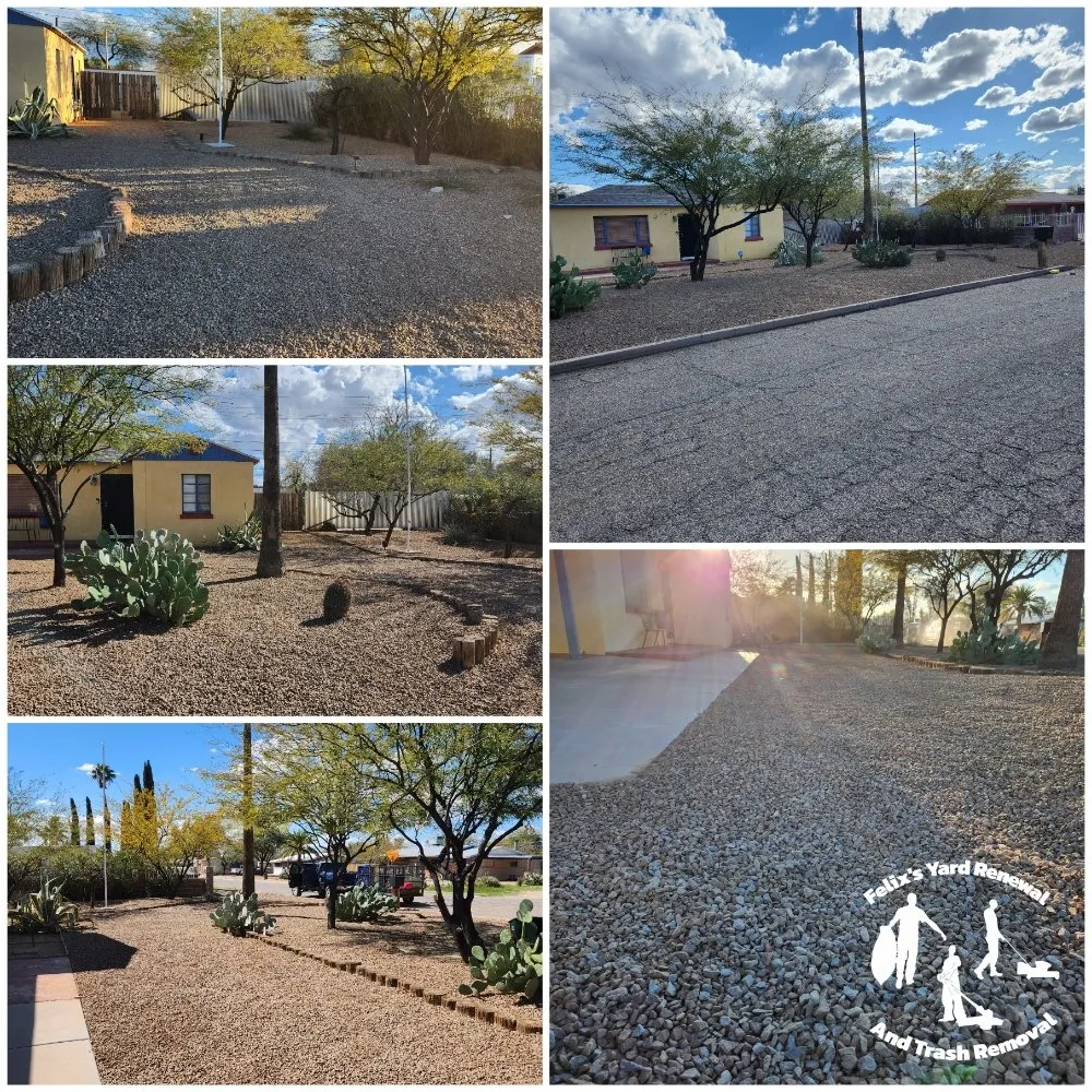 Professional lawn care service with custom design across Tucson, AZ - Felix's Yard Renewal and Trash Removal