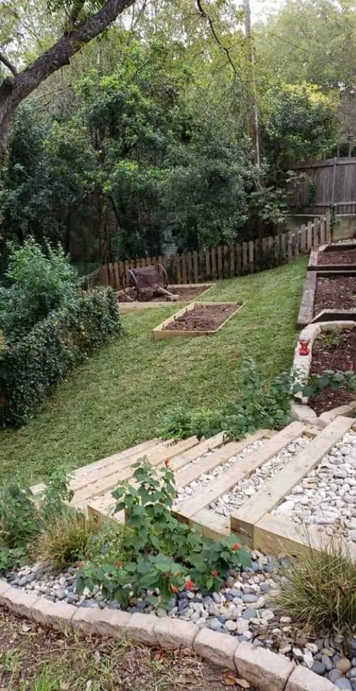 Custom garden landscaping in Waco, TX by Feregrino's Landscaping & More