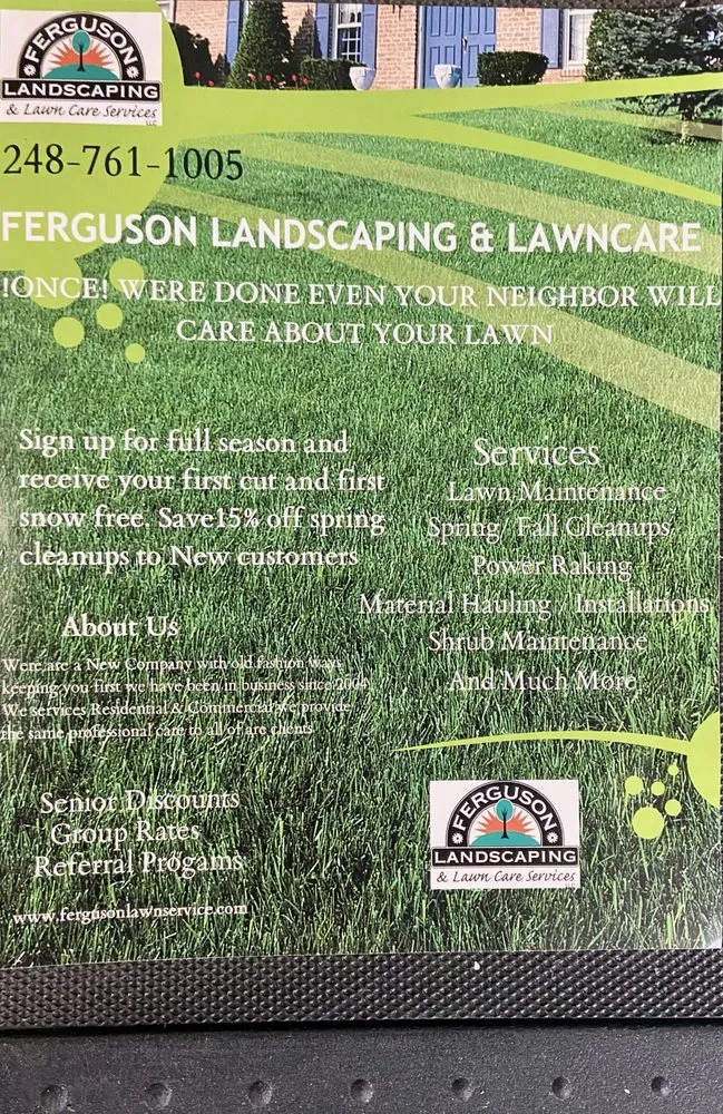 Professional lawn mowing service in Detroit, MI by Ferguson Landscaping and Lawn Care Services