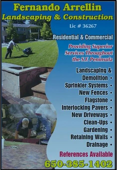 Local lawn mowing service in East Palo Alto, CA - Fernanado Arrellin Landscaping & Construction