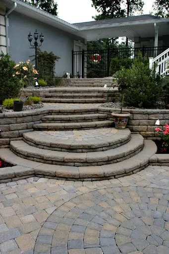 Custom garden landscaping in Morristown, NJ by Fernandez & Sons Masonry Landscaping
