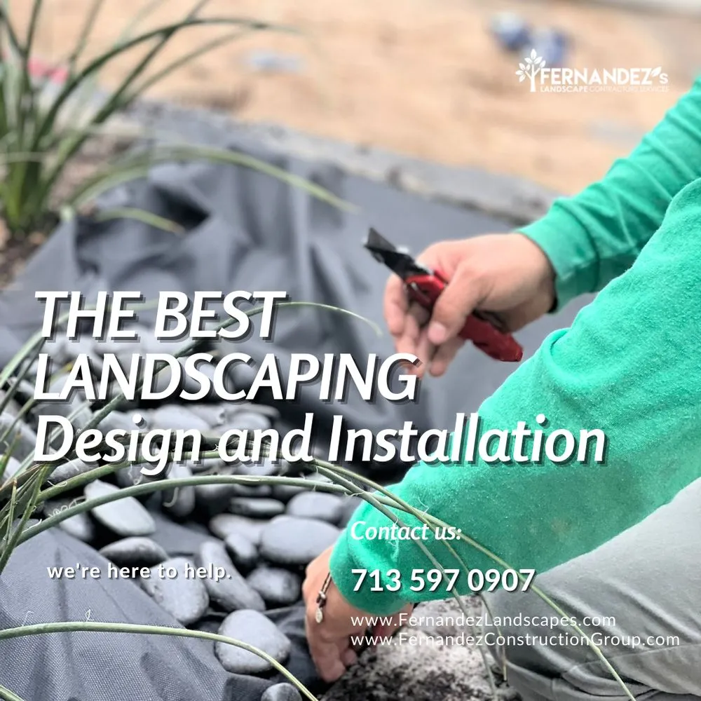 Affordable outdoor landscaping with custom design across Houston, TX - Fernandez Landscape Contractors Services