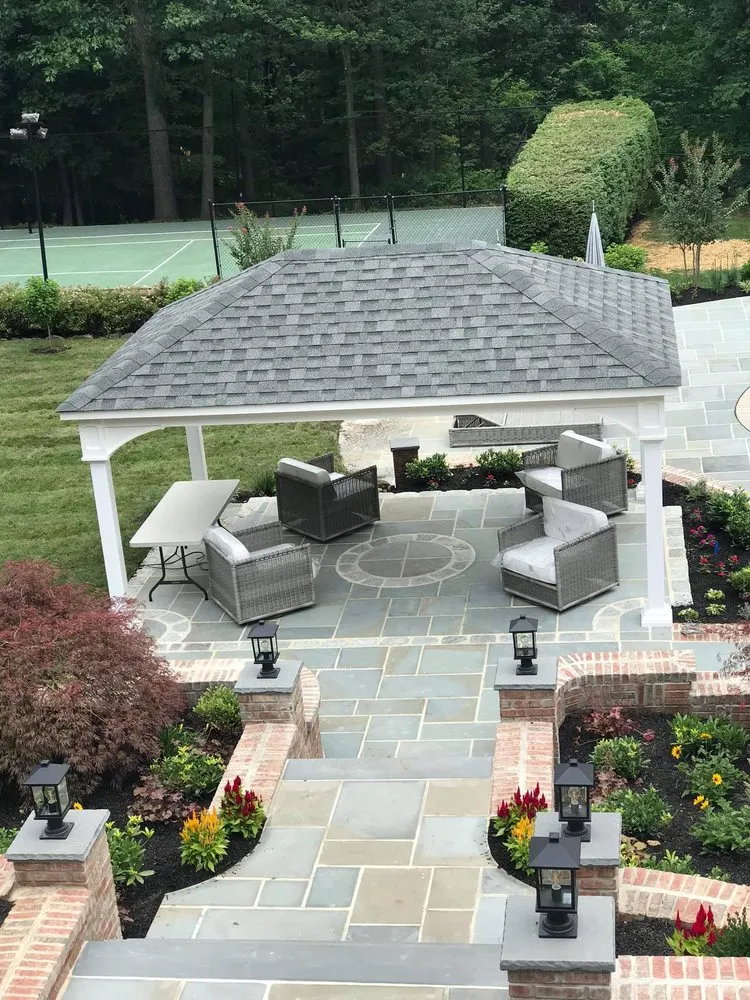 Custom garden landscaping in Morris Plains, NJ by Fernandez Masonry Landscaping