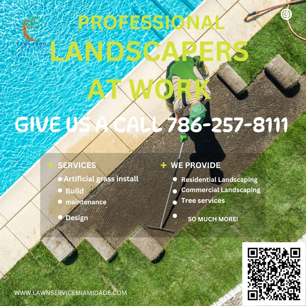 Local landscaping services experts serving Kendale Lakes, FL - Fernando Lawn Services
