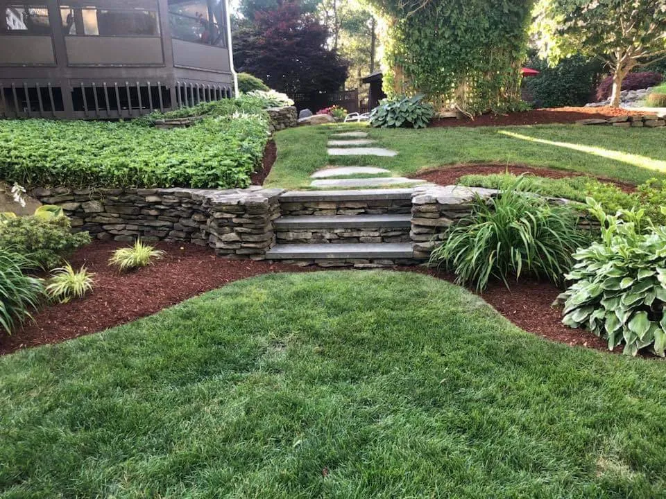 Professional landscaping services for beautiful yards in Plymouth, MA by Fillippini and Family Landscaping