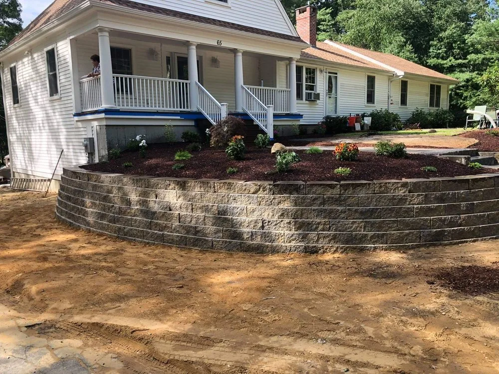 Professional garden landscaping in Plymouth, MA by Fillippini and Family Landscaping