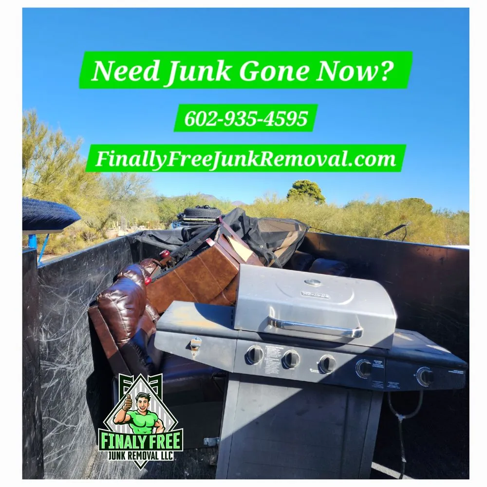 Custom landscape installation for homes in Phoenix, AZ by Finally Free Junk Removal