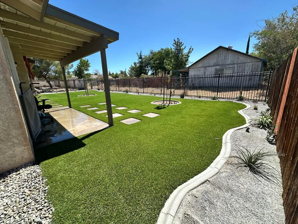 Top-rated outdoor landscaping in Victorville, CA by Fireman Design & Landscape