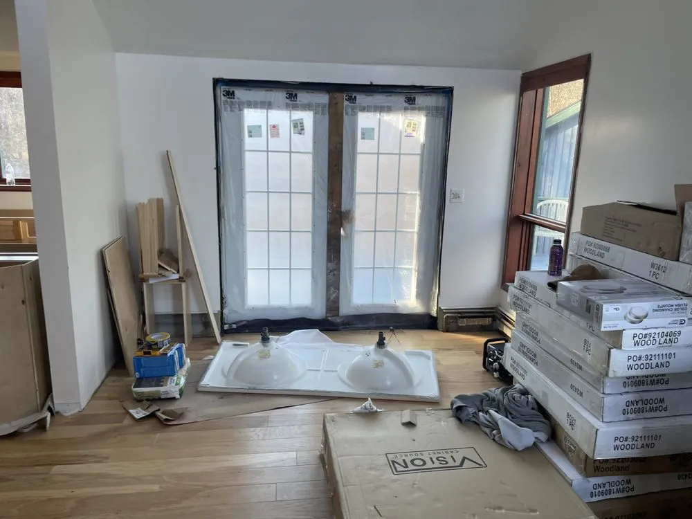 Custom landscape installation for homes in Springfield, MA by First 5 Logistics