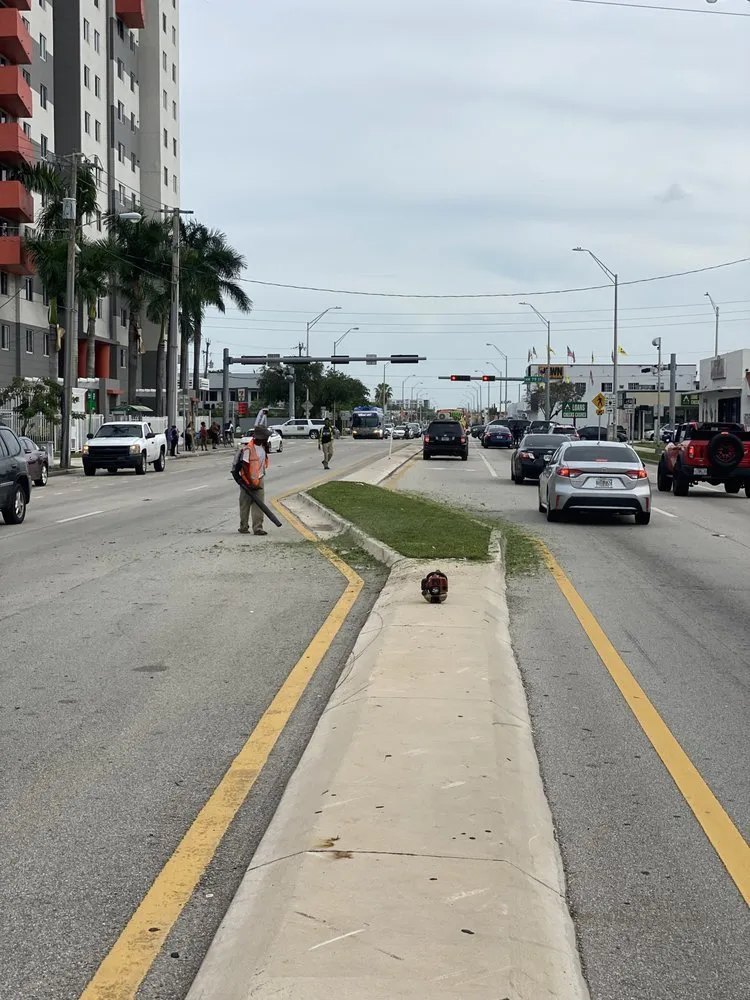 Custom lawn mowing service for residential properties in Miami Shores, FL by First Choice Landscaping