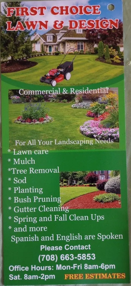 Local garden landscaping experts serving Park Forest, IL - First Choice Lawncare and Design