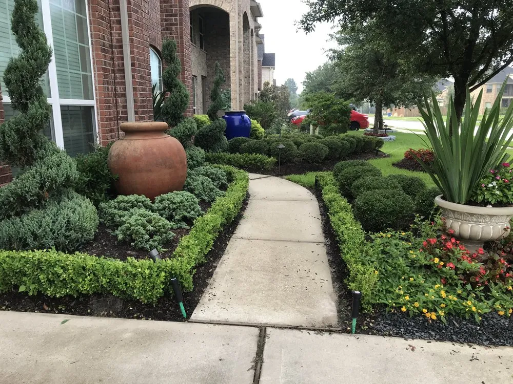 Professional residential landscaping for homes in Klein, TX by First Class Design Group