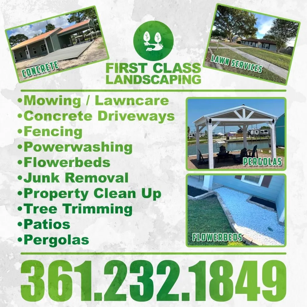 Local landscape installation in Odem, TX - First Class Landscaping