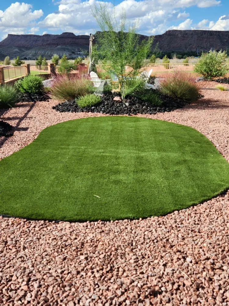 Trusted landscape installation with custom design in Santa Clara, UT by First Class Landscaping