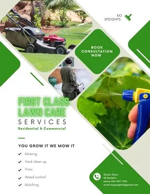 First Class Lawn Care Logo