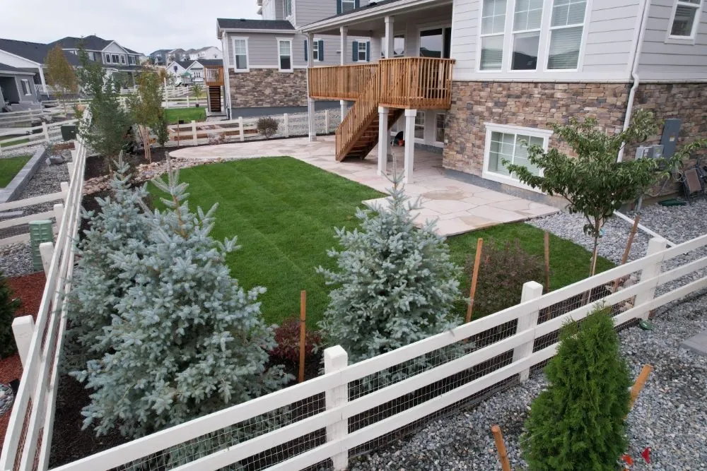 Professional yard cleanup service for beautiful yards in Commerce City, CO by First Impression Landscaping