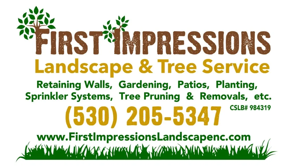 Trusted lawn mowing service experts serving Grass Valley, CA - First Impressions Tree Service and Landscaping