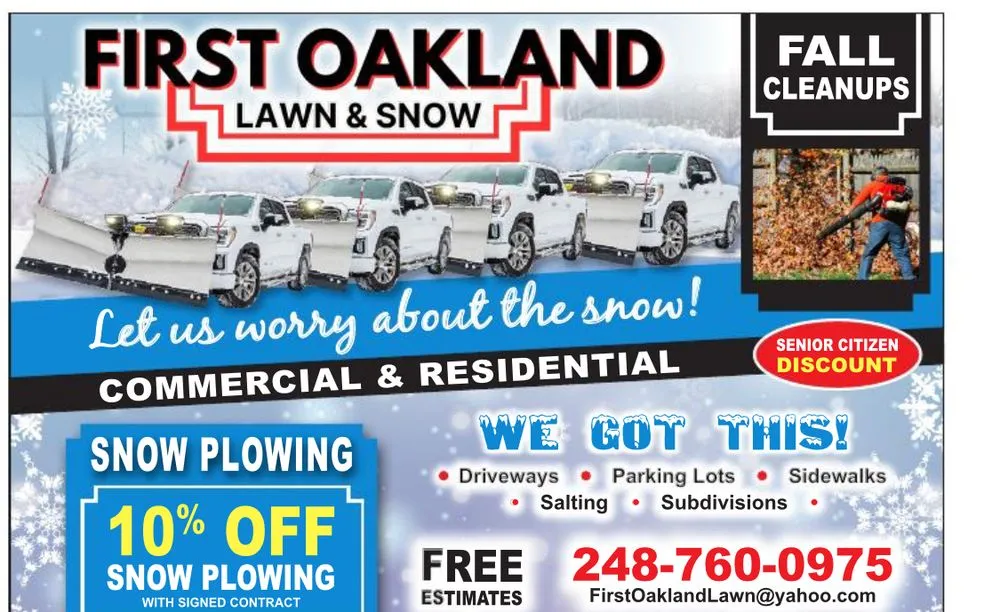 Local lawn mowing service experts serving Waterford, MI - First Oakland Lawn and Snow