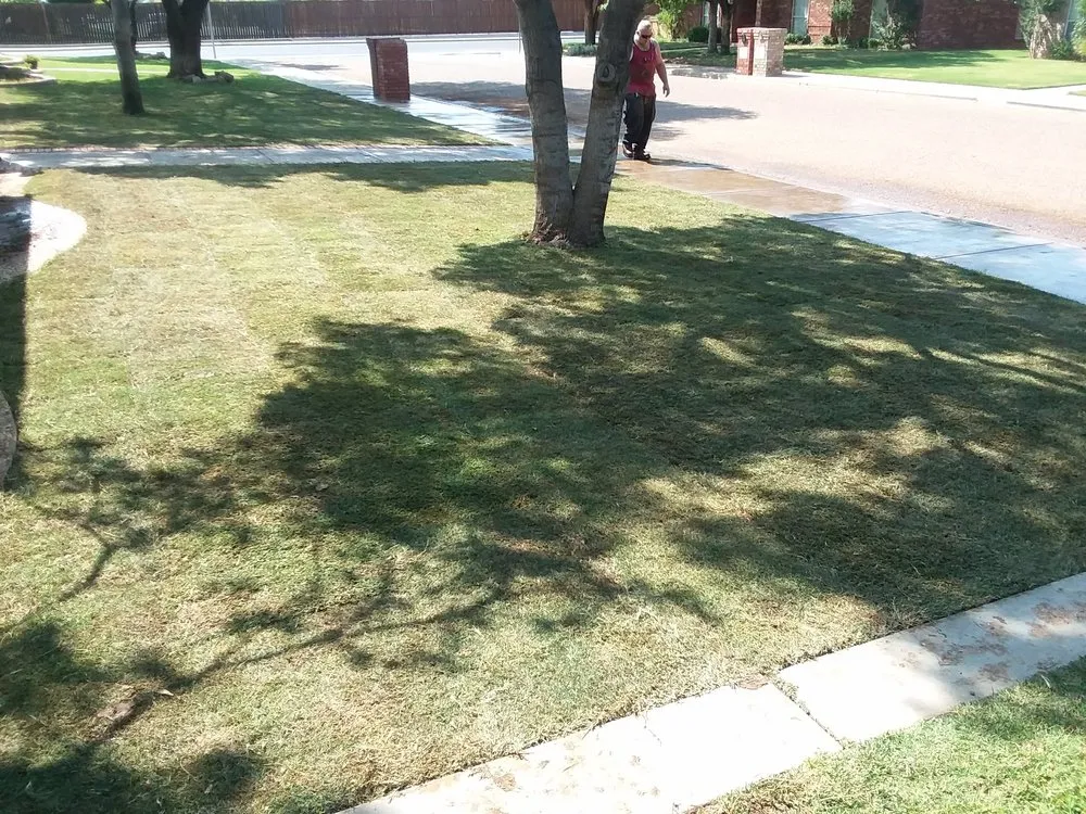 Custom lawn mowing service in Lubbock, TX by First Shot Solutions