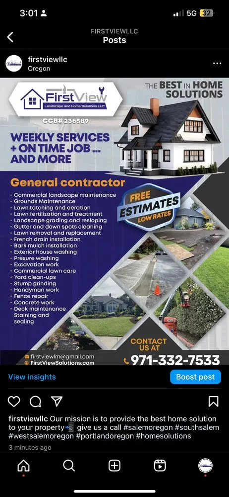 Professional garden landscaping for homes in Salem, OR by Firstview Landscape And Home Solutions