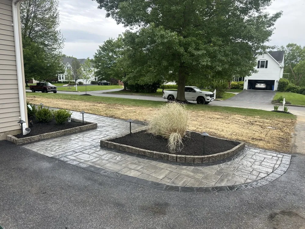Professional landscape installation for homes in Aston, PA by Fisher Landscape Contractors