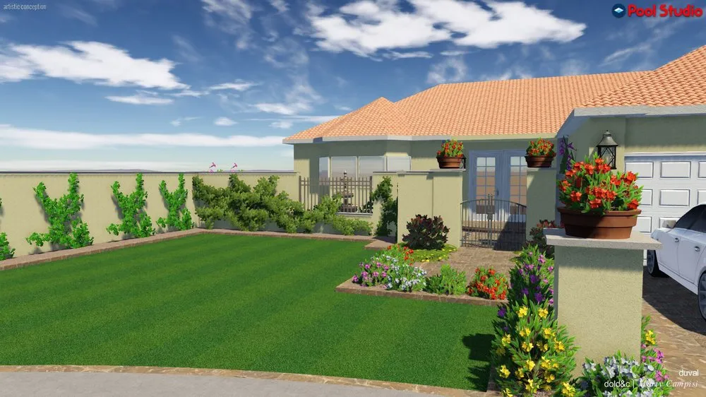 Custom garden landscaping in Phoenix, AZ by Five Star Landscapes, LLC